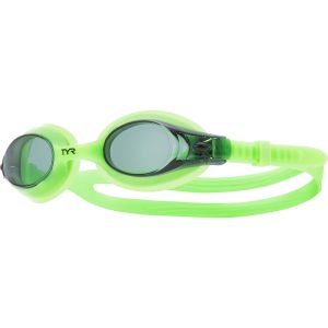 TYR Junior Swimple Goggle - Smoke/Fluorescent Green