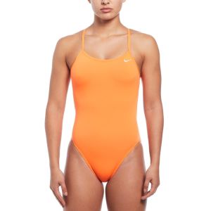 Nike Womens Hydrastrong Solid Cutout One Piece Swimsuit - Orange