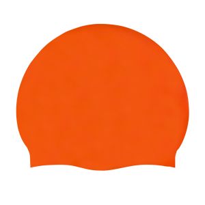 AK Adult Long Hair Silicone Suede Swimming Cap - Orange