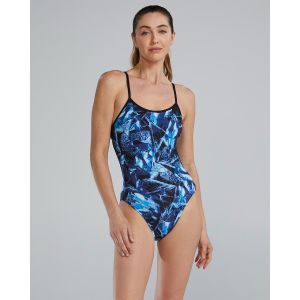 TYR Womens Reflecta Crosscut Tieback Swimsuit - Blue Ice