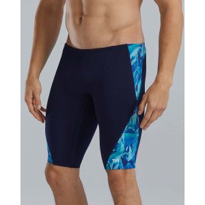 TYR Mens Crystalized Blade Splice Jammer - Navy/Blue/Green