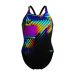 Speedo Womens Digital Printed Medalist Swimsuit - Black