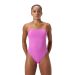 Speedo Womens Solid Lattice Tie-Back Swimsuit - Neon Violet