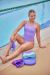 Amanzi Womens Iris Tie Back One Piece Swimsuit - Purple