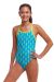 Funkita Girls Bolted Diamond Back One Piece Swimsuit - Blue/Green