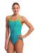 Funkita Ladies Bolted Diamond Back One Piece Swimsuit - Blue/Green