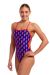 Funkita Ladies Flash Twisted One Piece Swimsuit - Navy/Red