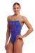 Funkita Ladies Frequency Single Strength One Piece Swimsuit - Blue/Red