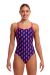 Funkita Ladies Flash Diamond Back Secure One Piece Swimsuit - Navy/Red