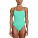 Nike Womens Hydrastrong Solid Lace Up Tie Back One Piece Swimsuit - Green Shock