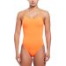 Nike Womens Hydrastrong Solid Cutout One Piece Swimsuit - Orange