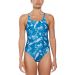 Nike Womens Hydrastrong Multi Print Fastback One Piece Swimsuit - Mineral Teal