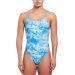 Nike Womens Hydrastrong Multi Print Cutout One Piece Swimsuit - Photo Blue