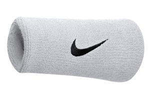 Nike Swoosh Doublewide Wristband - White