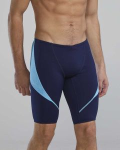 TYR Mens Lapped Jammer - Navy/Light Blue/Aqua