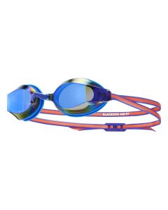 TYR Blackops 140 EV Female Fit Mirror Racing Goggles - Blue/Coral