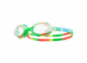 TYR Junior Swimple Tie Dye Goggles - Clear/Green/Orange/Tie Dye