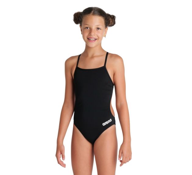 Arena Girls Team Challenge Solid Swimsuit - Black