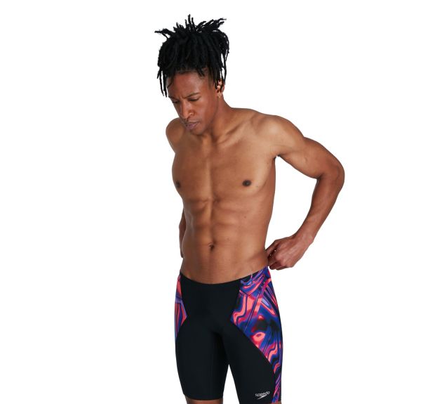 Black speedo swimsuit men's on sale