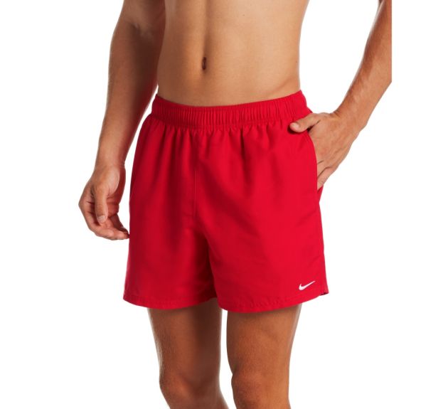 Nike Mens 5 Volley Swim Short University Red Red Swim Shorts