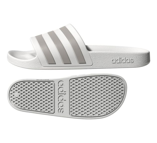 Adidas adilette slides white online