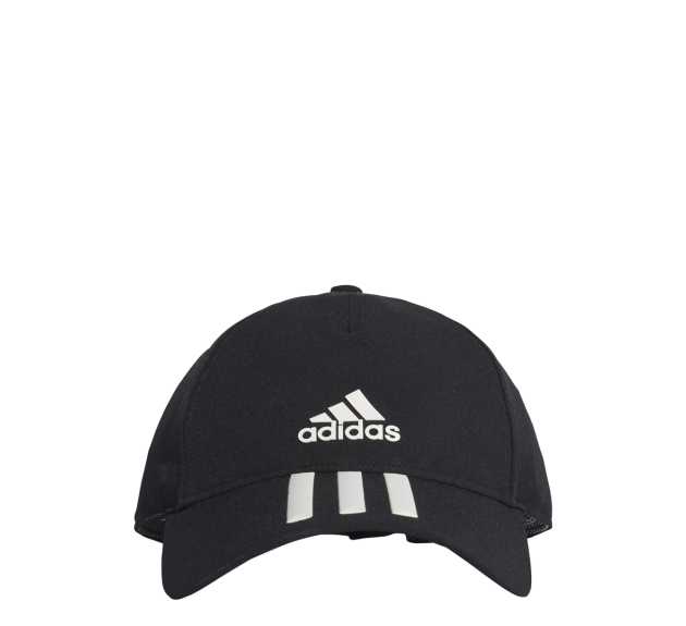 Adidas C40 6 Panel 3 Stripes Climalite Cap Black