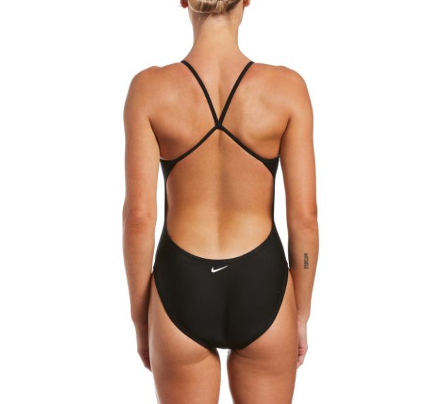 Nike cut out swimsuit black store