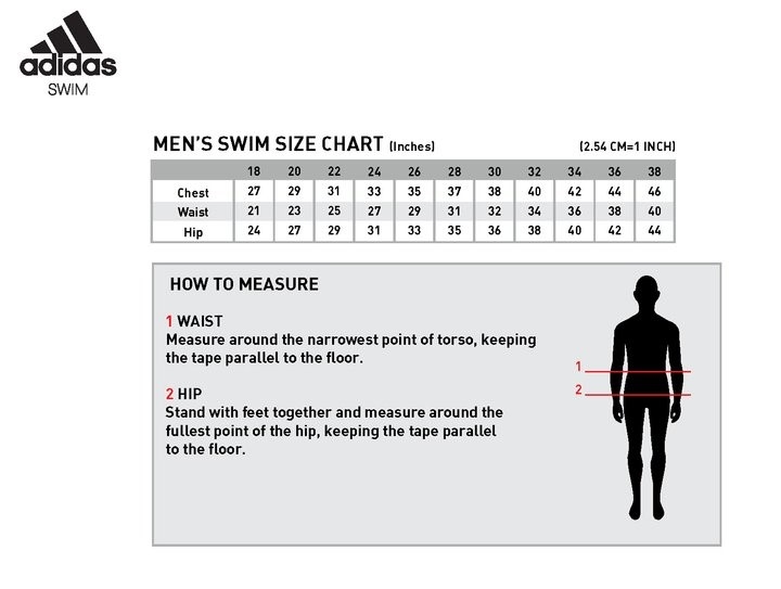 adidas waist size chart